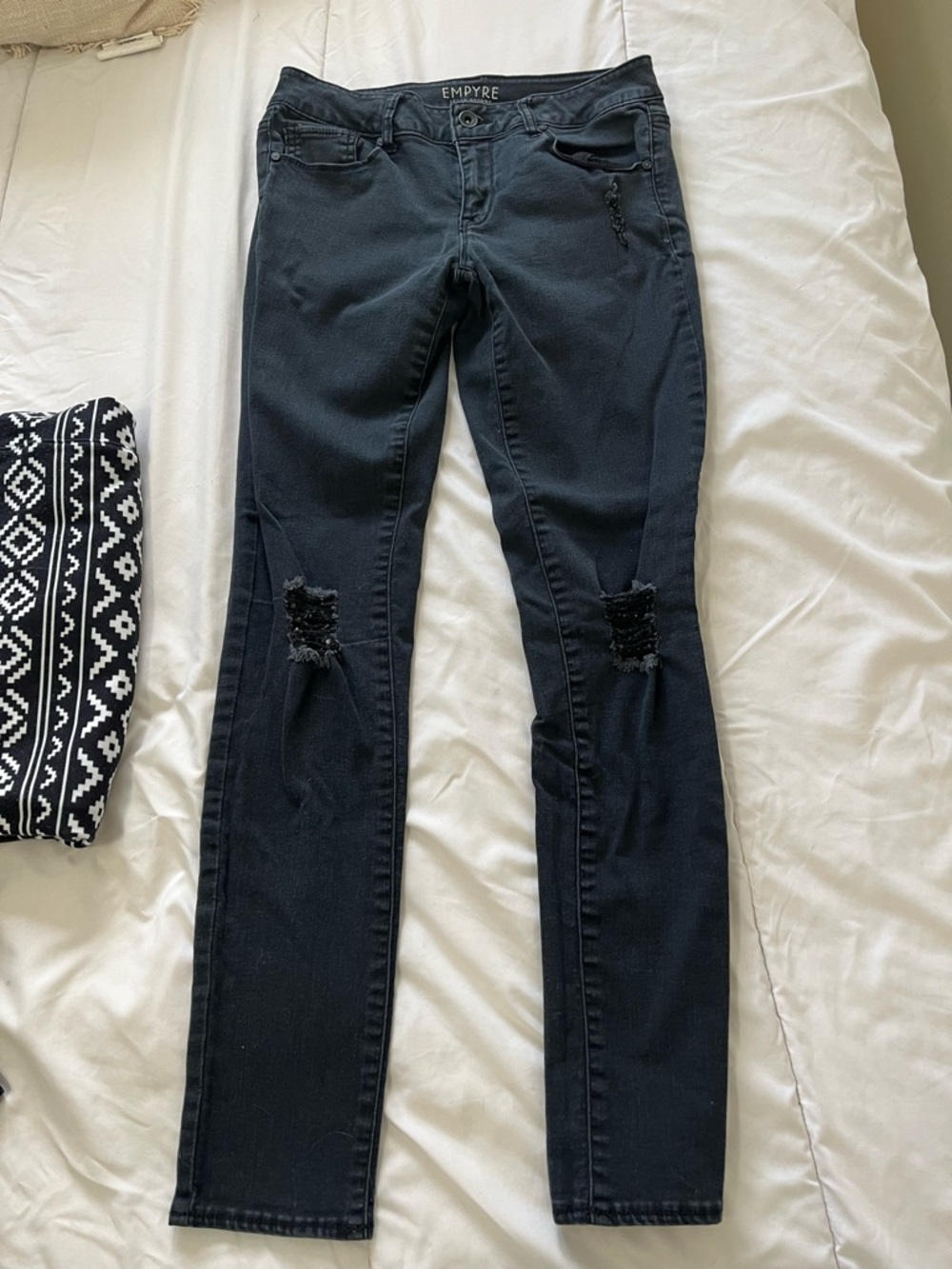 Empyre Black Ripped Skinny Jeans